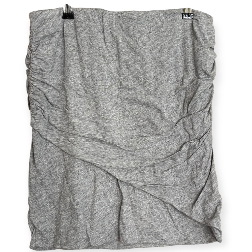 Splendid Women's XL Heather Gray Ruched Draped Jersey Skirt New with Tags‎